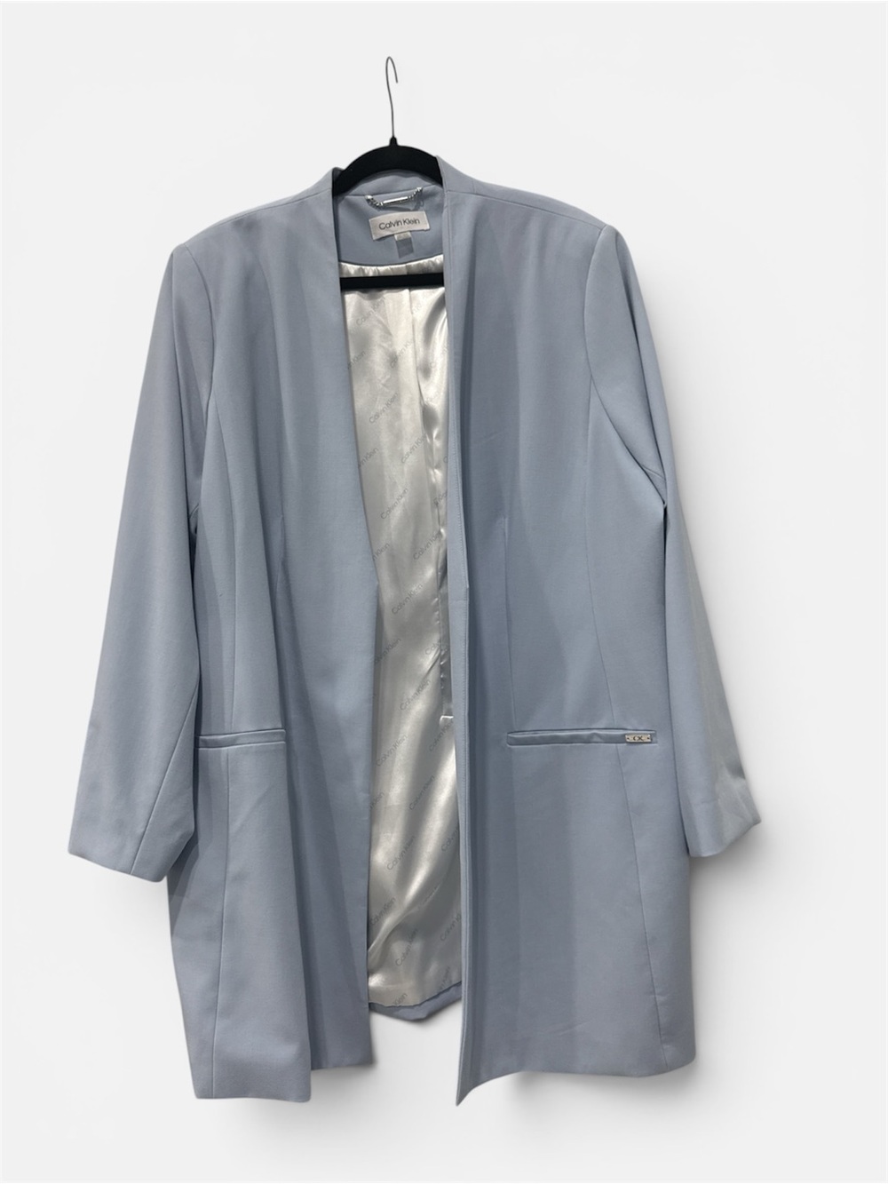 Calvin Klein light blue Open-Front Blazer Jacket